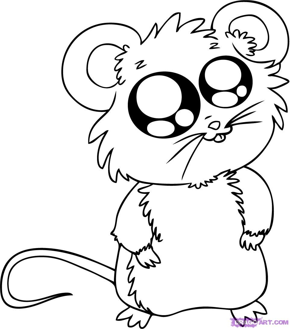 Cute Baby Animal Coloring Pages Printable
 How to Draw a Mouse Step by Step Cartoon Animals