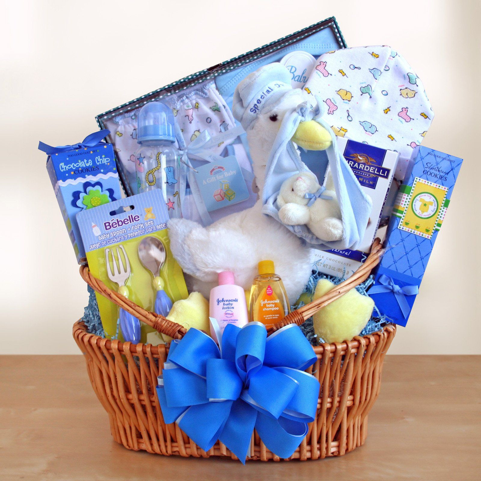 Cute Baby Gifts For Boy
 Special Stork Delivery Baby Boy Gift Basket
