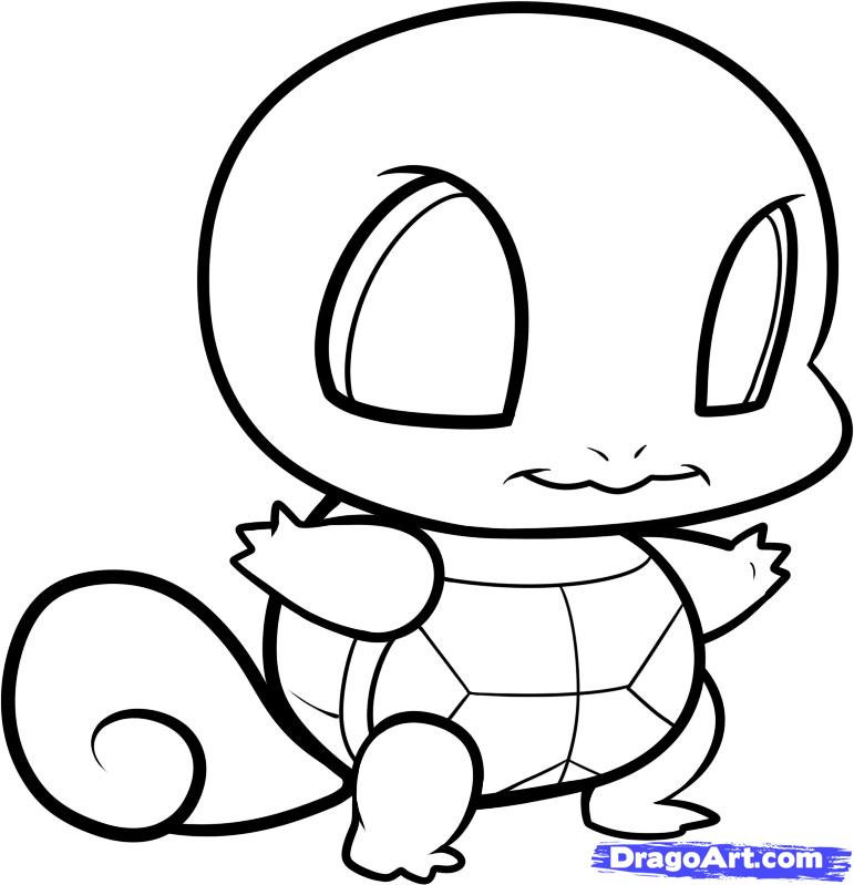 Cute Baby Pokemon Coloring Pages
 How to Draw Chibi Squirtle Squirtle Step by Step Chibis