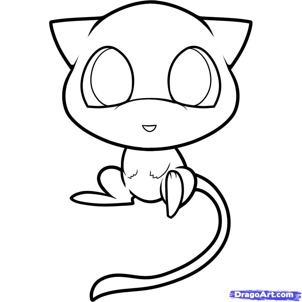Cute Baby Pokemon Coloring Pages
 How to Draw Chibi Mew Mew Step by Step Chibis Draw