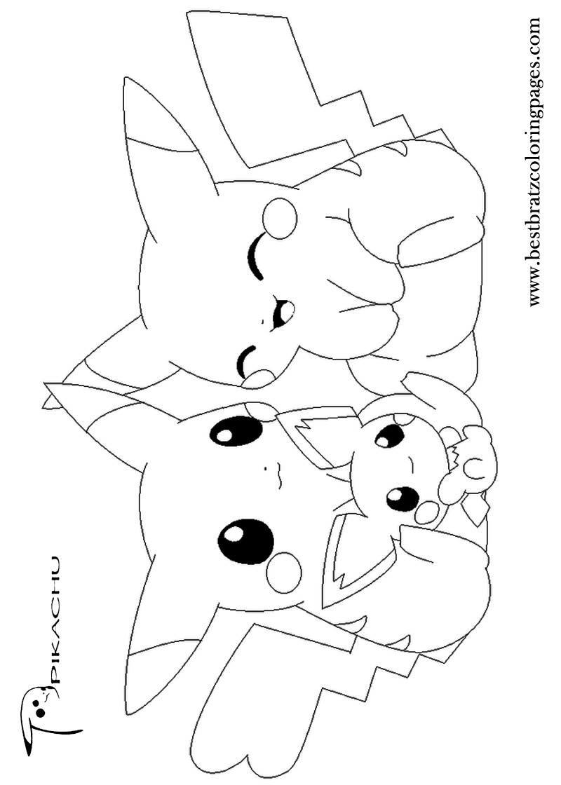 Cute Baby Pokemon Coloring Pages
 Pikachu Coloring Pages