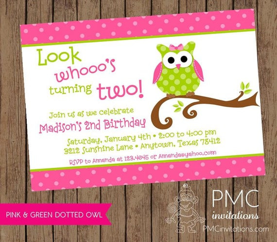 Cute Birthday Invitations
 Cute Owl birthday party invitation 1 00 each with envelope