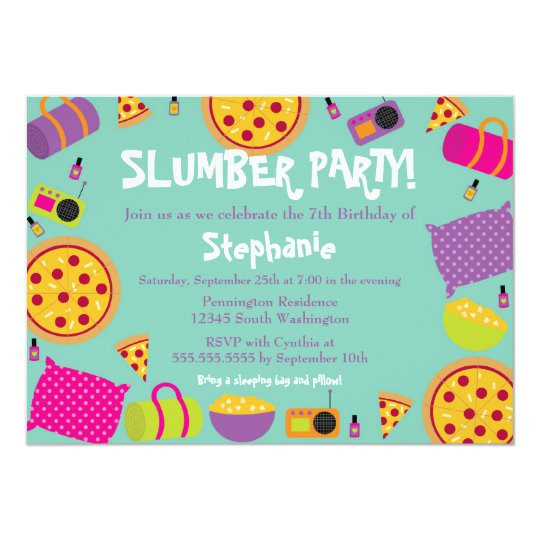 Cute Birthday Invitations
 Cute fun girl s birthday slumber party invitation