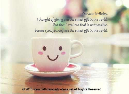Cute Birthday Quotes For Her
 Cute Birthday Sayings And Quotes QuotesGram