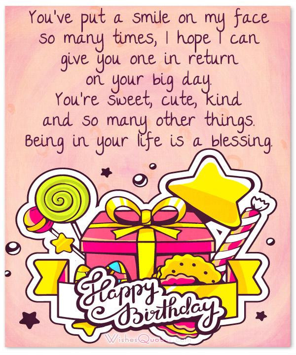 Cute Birthday Quotes For Her
 35 Cute Birthday Wishes And Adorable Birthday