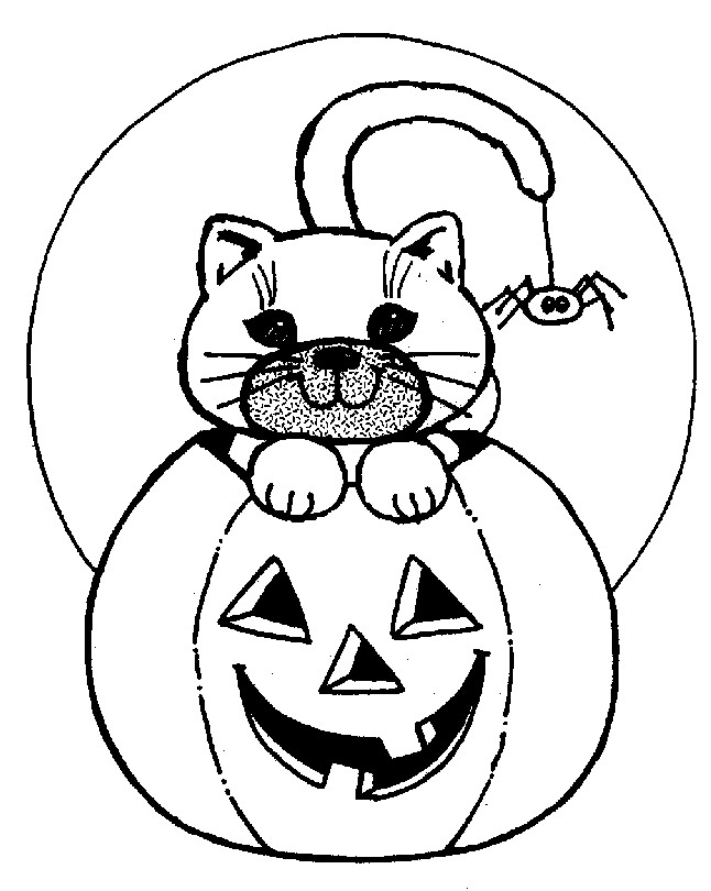 Cute Halloween Coloring Pages For Kids
 24 Free Printable Halloween Coloring Pages for Kids