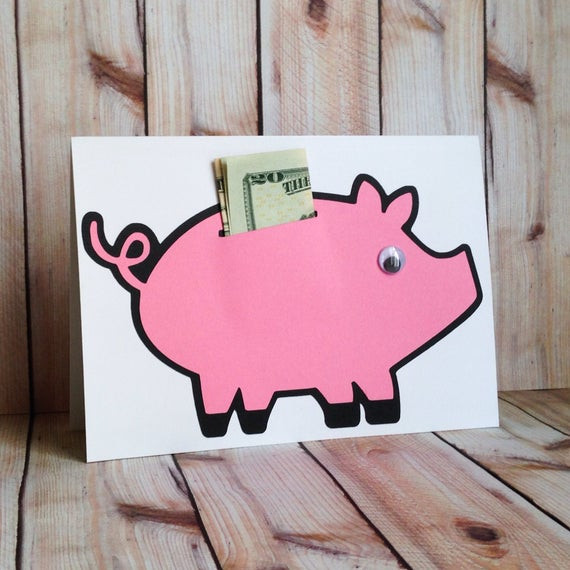 Cute Homemade Birthday Cards
 Money Holder Birthday Card Piggy Bank For by