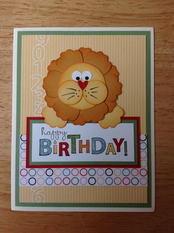 Cute Homemade Birthday Cards
 Stampin Up handmade birthday card cute punch art lion