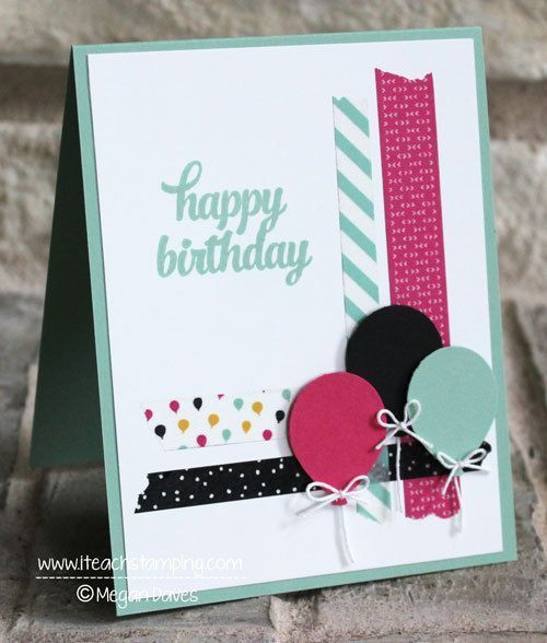 Cute Homemade Birthday Cards
 e of Many Birthday Card Ideas Using Washi Tape I Teach
