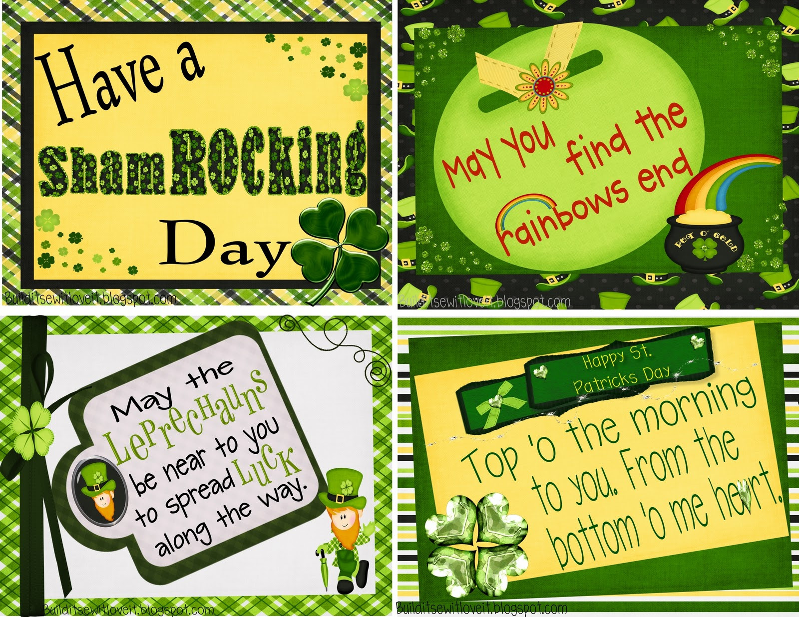 Cute St Patrick Day Quotes
 Build It Sew It Love It Happy St Patricks Day