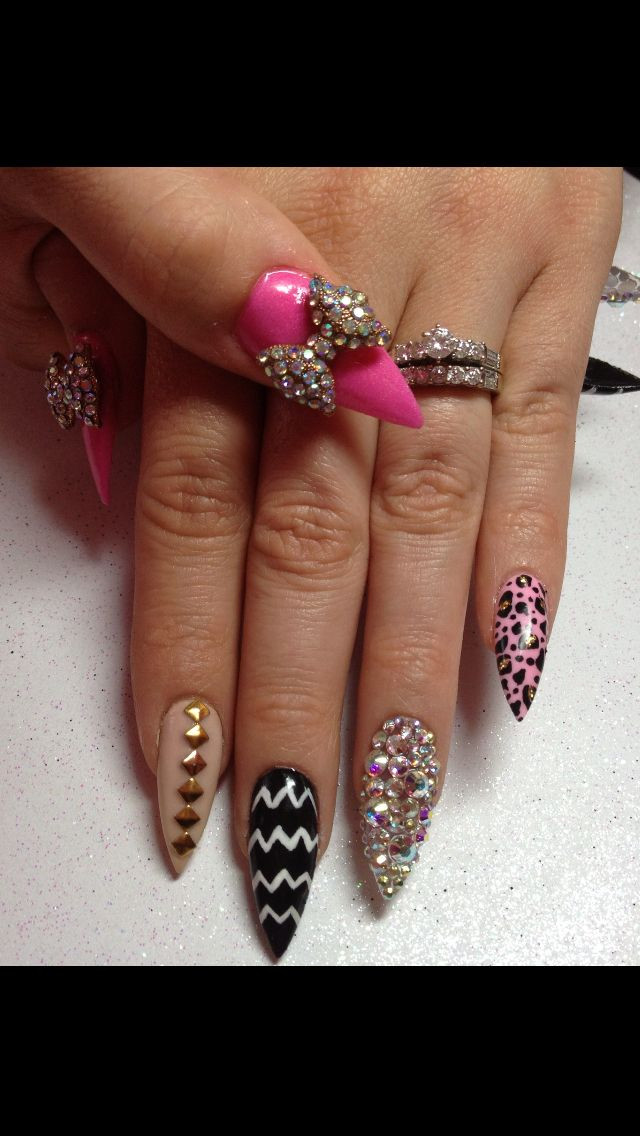 Cute Stiletto Nail Designs
 504 best images about acrylic nails on Pinterest