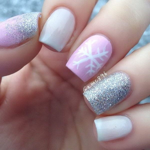 Cute White Nail Designs
 50 Lovely Pink and White Nail Art Designs