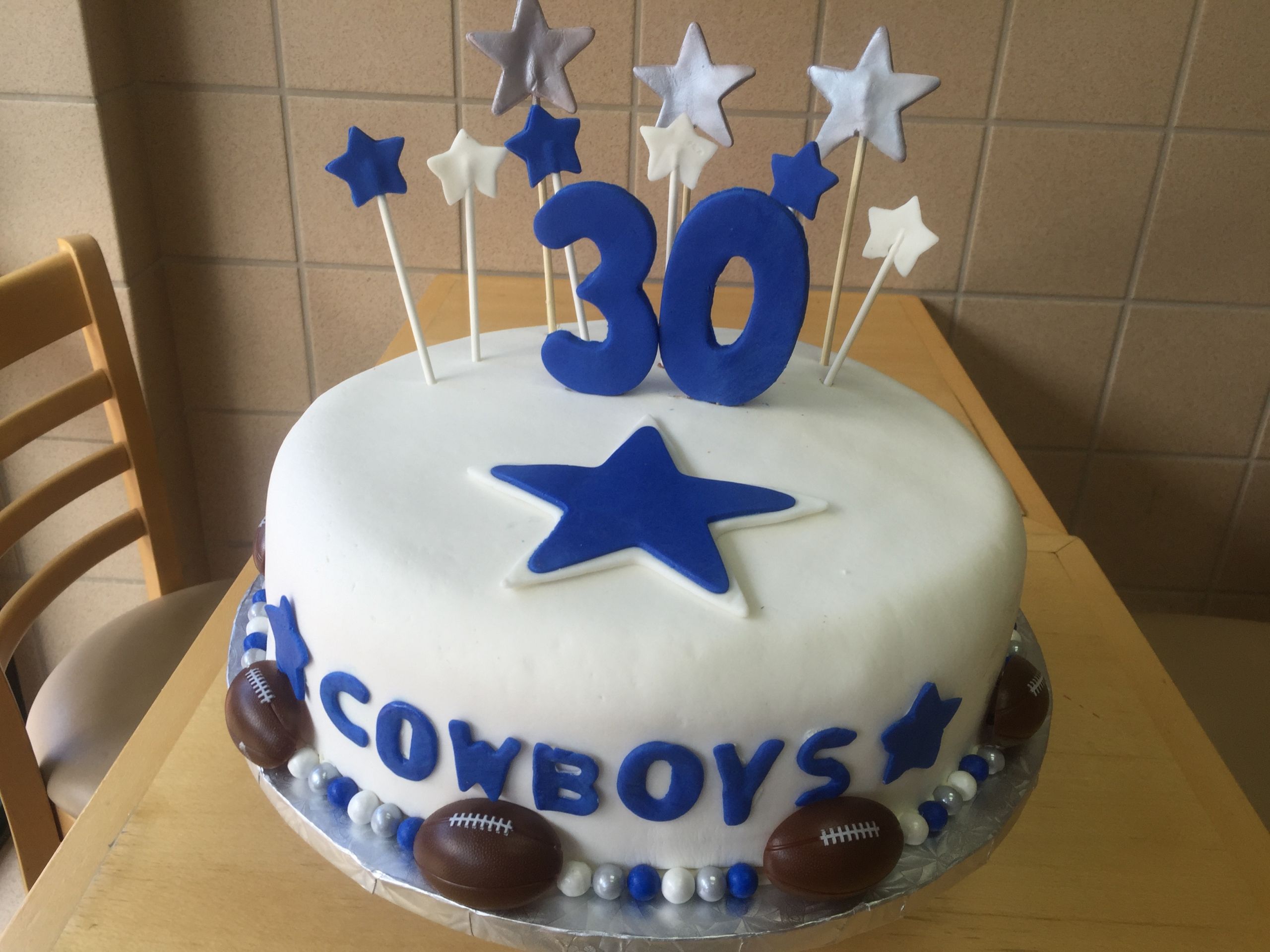 Dallas Cowboy Birthday Cake
 Dallas Cowboys themed 30th Birthday Cake – Wild Berries