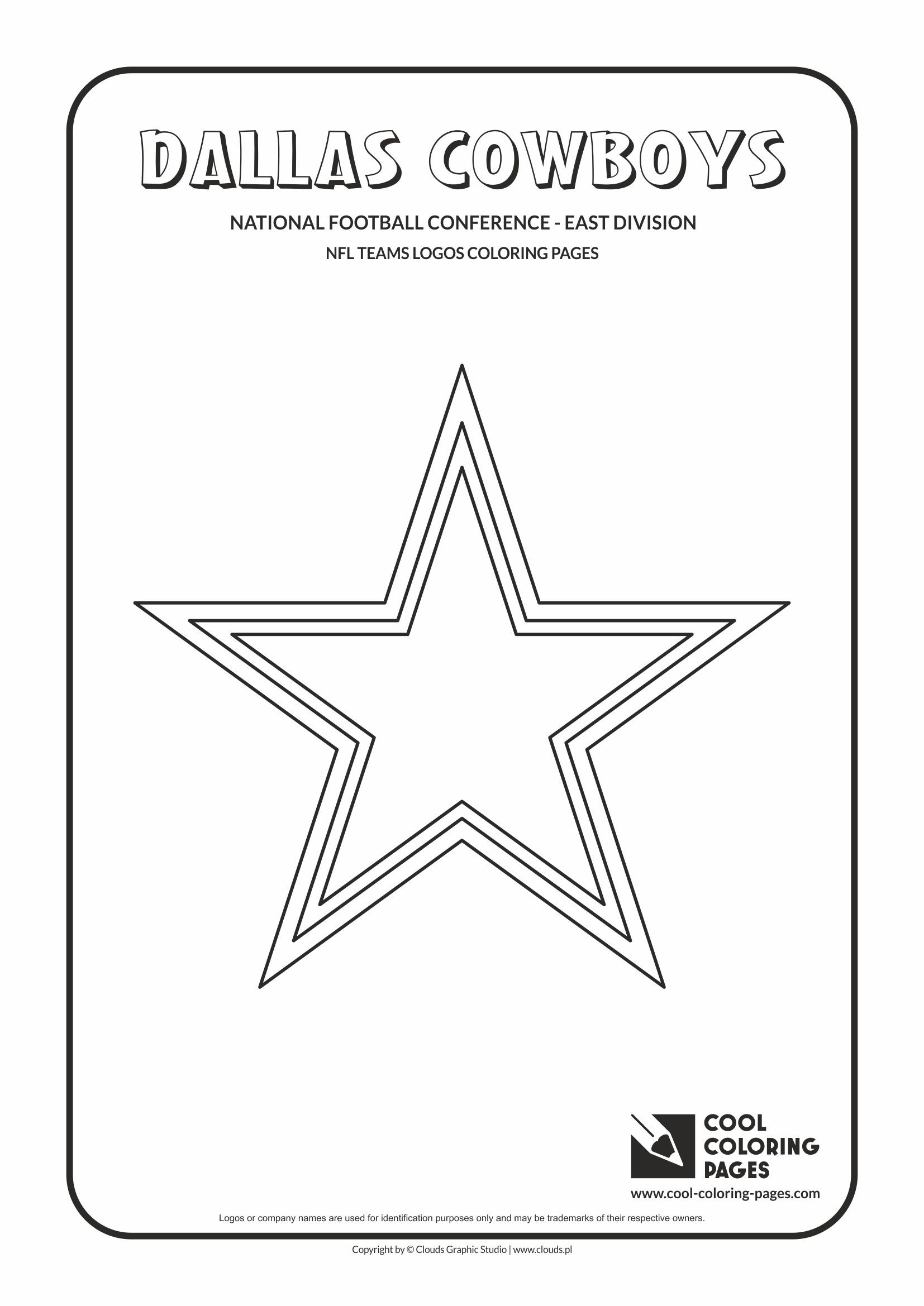 Dallas Cowboys Coloring Book
 Cool Coloring Pages NFL teams logos coloring pages Cool