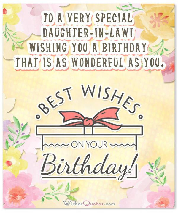Daughter In Law Birthday Wishes
 Birthday Wishes for Daughter in Law from the Heart – By