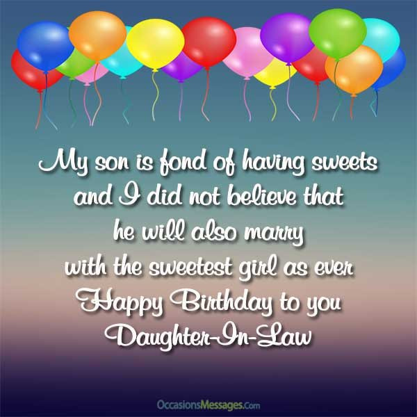 Daughter In Law Birthday Wishes
 Birthday Wishes for Daughter in Law Occasions Messages