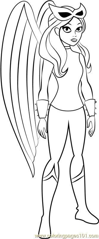 Dc Superhero Girls Coloring Pages
 Hawkgirl Coloring Page Free DC Super Hero Girls Coloring