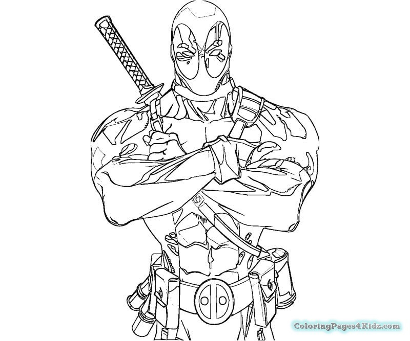 Deadpool Coloring Pages For Kids
 Deadpool Chibi Coloring Pages