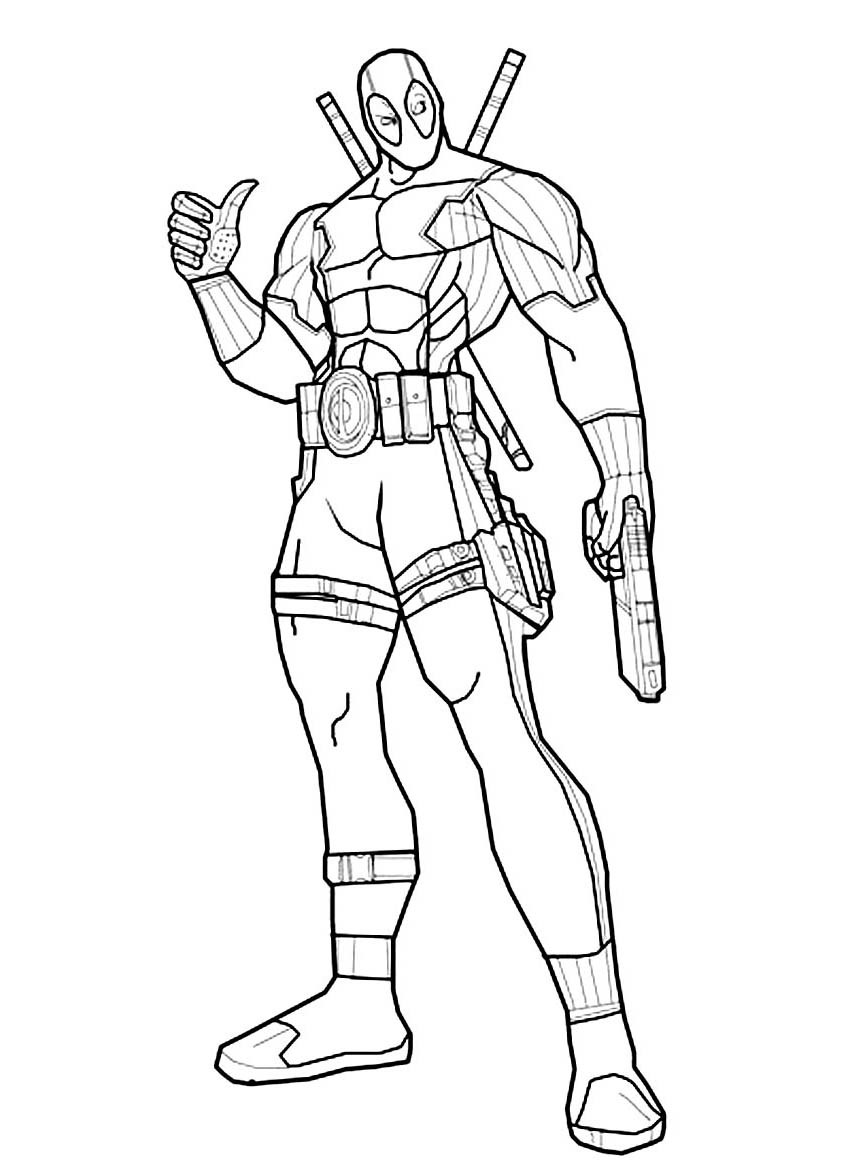 Deadpool Coloring Pages For Kids
 Deadpool Deadpool Kids Coloring Pages