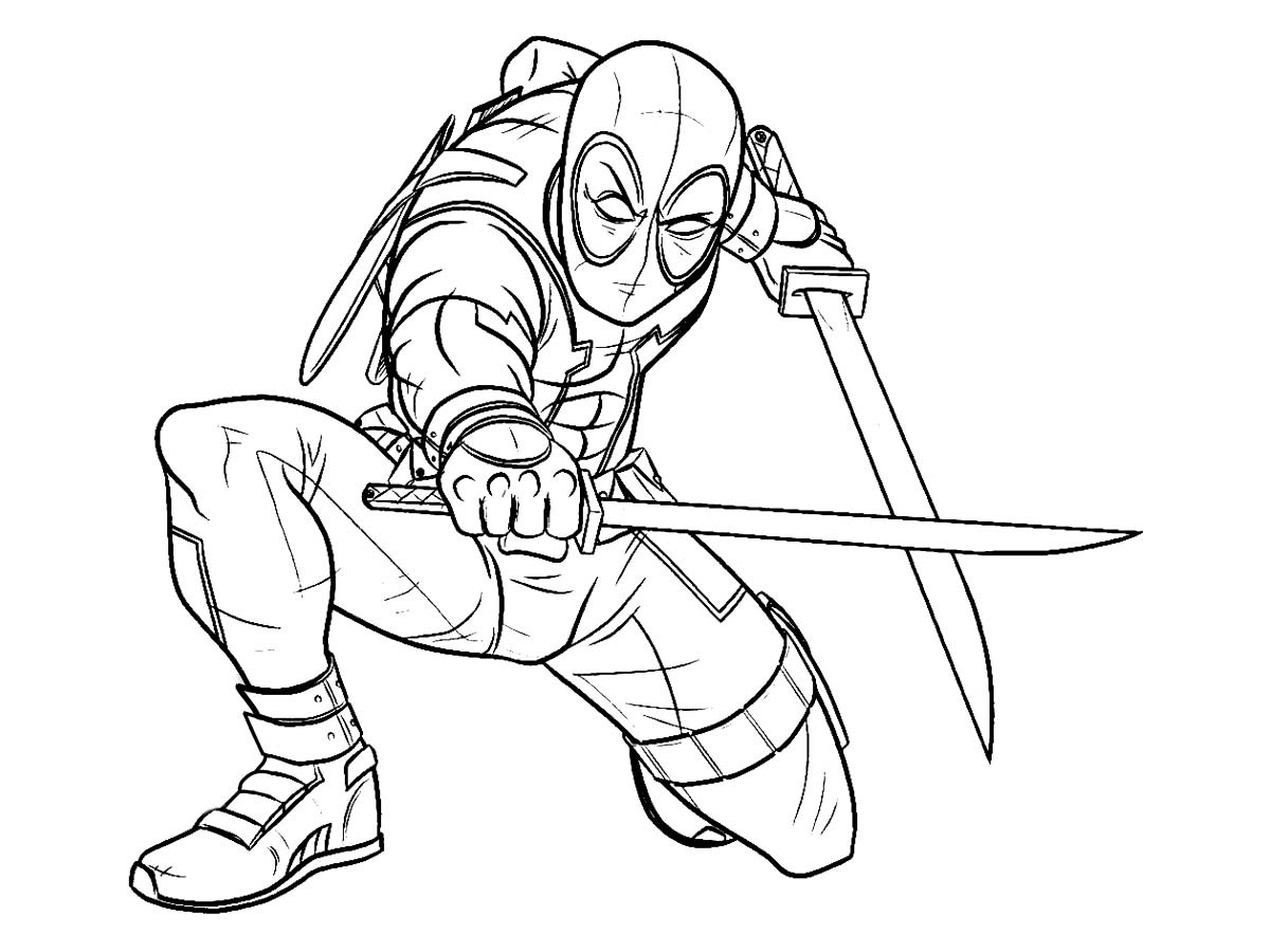 Deadpool Coloring Pages For Kids
 Deadpool Deadpool Kids Coloring Pages