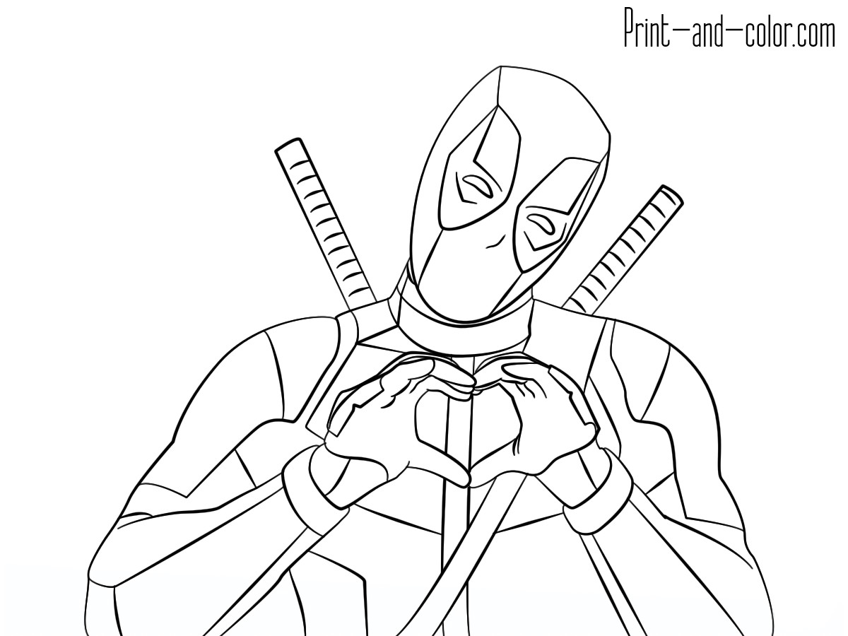 Deadpool Coloring Pages For Kids
 Deadpool coloring pages