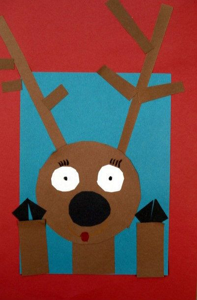 December Craft For Kids
 a faithful attempt Reindeer at the Window Collage Cute