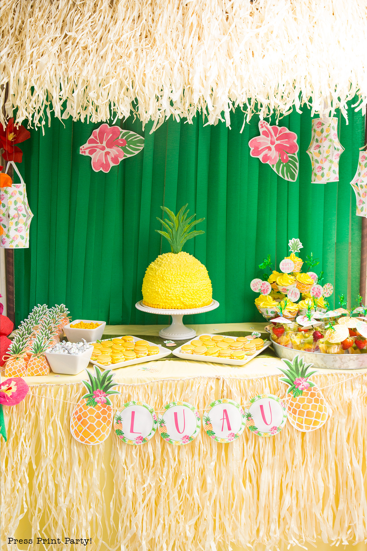 Decoration Ideas For Birthday Party
 Sweet "Party Like a Pineapple " Birthday Party Luau