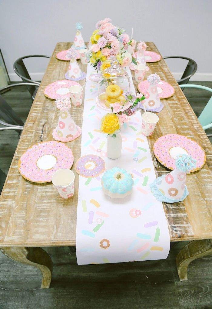 Decorations For Birthday
 Pastel Donut Birthday Party Donut Party Ideas