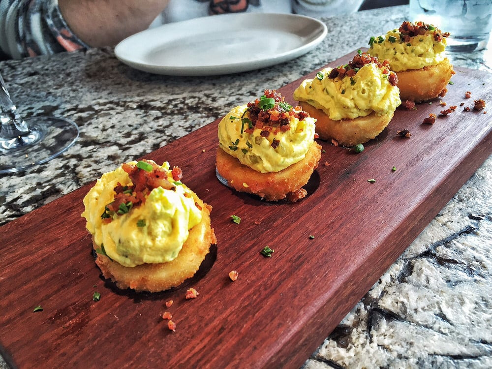 Deep Fried Deviled Eggs With Bacon
 Bacon deviled eggs app Deep fried Yelp