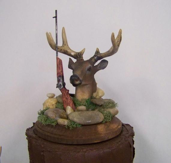 Deer Birthday Cake
 Deer Cake Topper Groom s Cake Topper Wedding Deer Cake