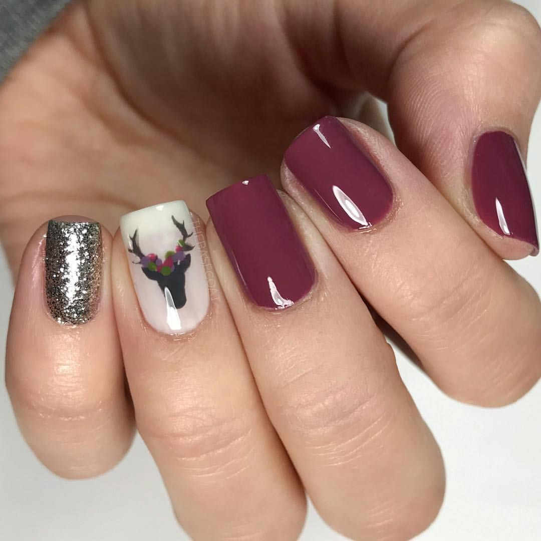 Deer Nail Art
 Pin by Done AndDone on CHRIS ️MAS in 2019