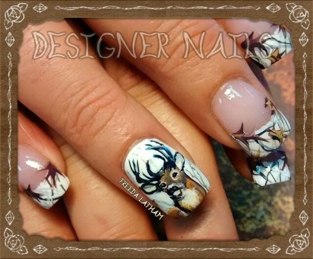 Deer Nail Art
 Pin on nails