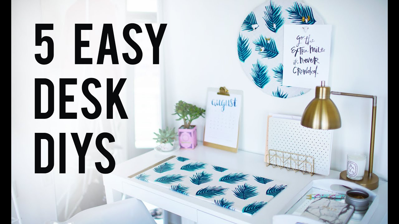 Desk Organization Ideas DIY
 5 EASY DIY Desk Decor & Organization Ideas
