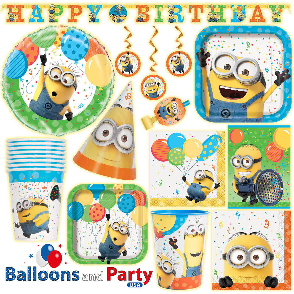 Despicable Me Birthday Decorations
 Despicable Me 3 Minions Birthday Party Tableware