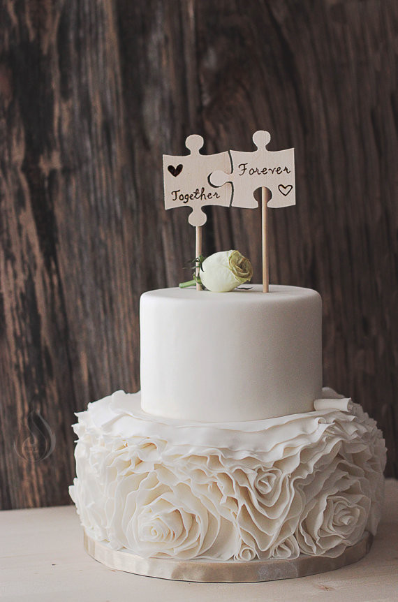 Dessert Choice Crossword Clue
 Rustic Cake Topper Woodsy Wedding Puzzle Cake Topper