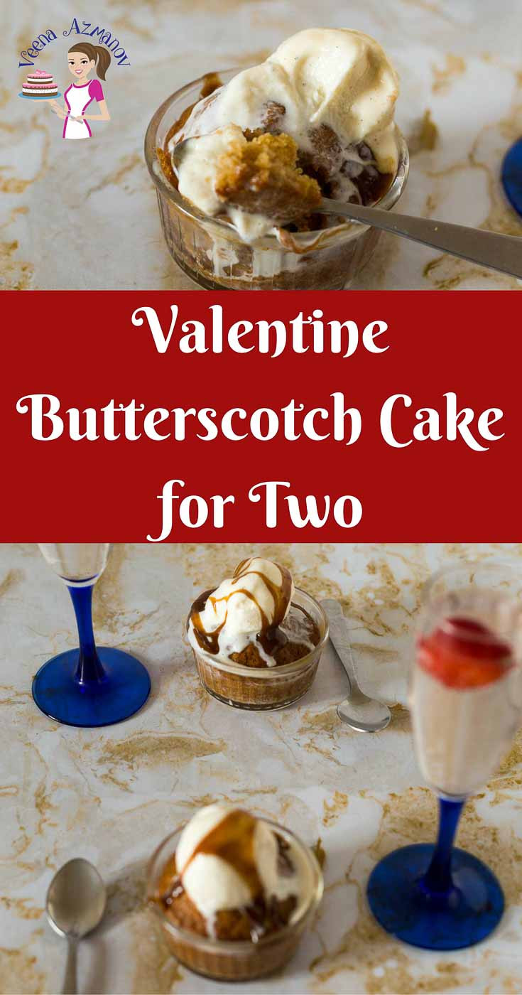 Desserts For Two
 Valentine Butterscotch Cake for Two Valentine Desserts