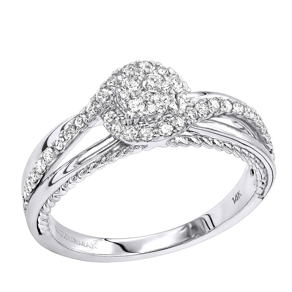 Diamond Engagement Rings Cheap
 Cheap Engagement Rings Cluster Diamond Promise Ring for