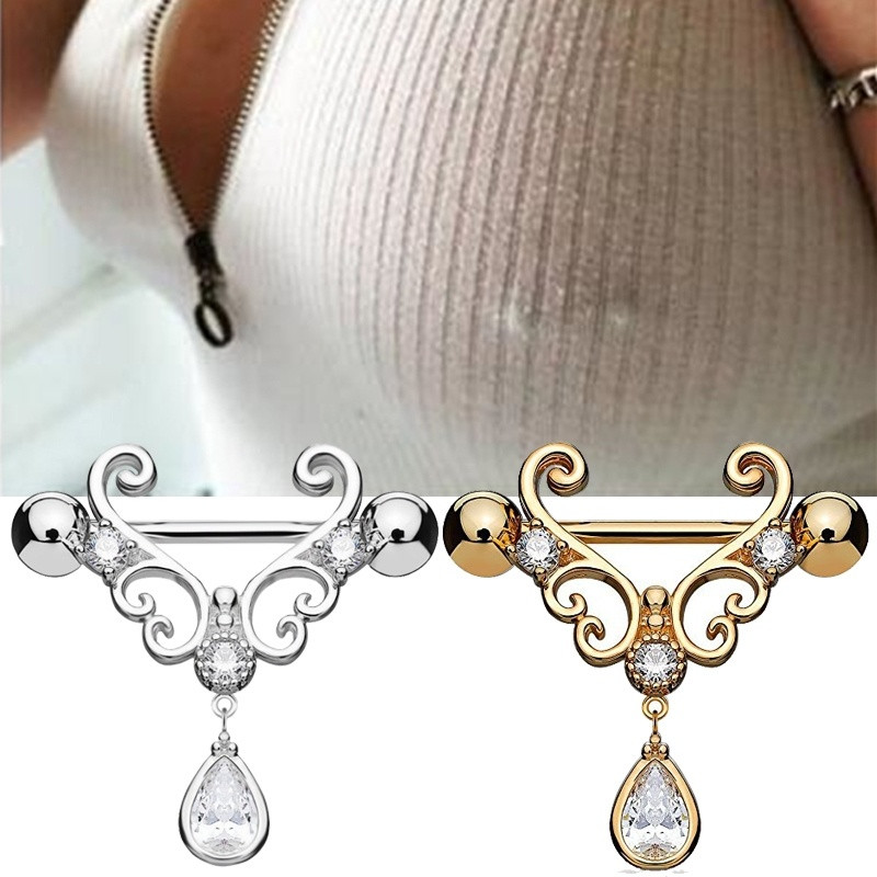 Diamond Nipple Rings
 Body Jewelry Shield Rings Piercing Barbell y Navel