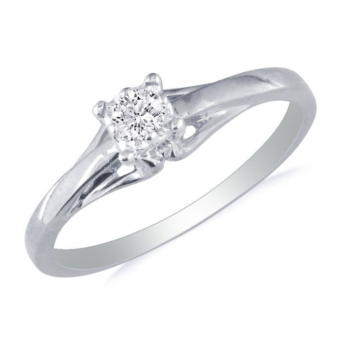 Diamond Promise Rings For Girlfriend
 05ct Diamond Promise Ring in 10k White Gold