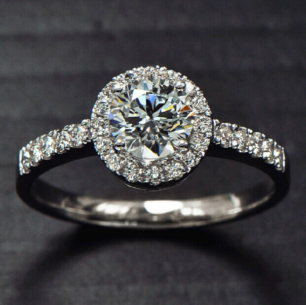 Diamonique Wedding Rings
 Brand Jewelry 2ct Topaz Diamonique 925 Silver Engagement