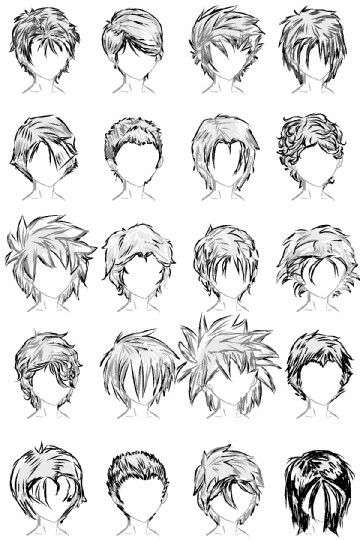 Different Anime Hairstyles
 20 Male Hairstyles by LazyCatSleepsDaily on DeviantArt