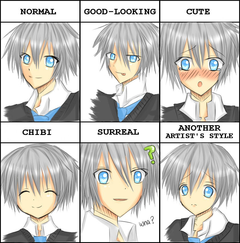 Different Anime Hairstyles
 Kaede Different Styles by Buru1457 on DeviantArt