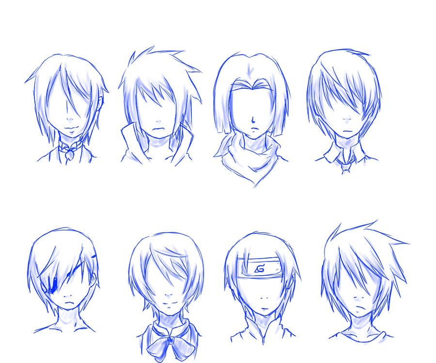 Different Anime Hairstyles
 Anime Drawing Easily Step By Step on We Heart It