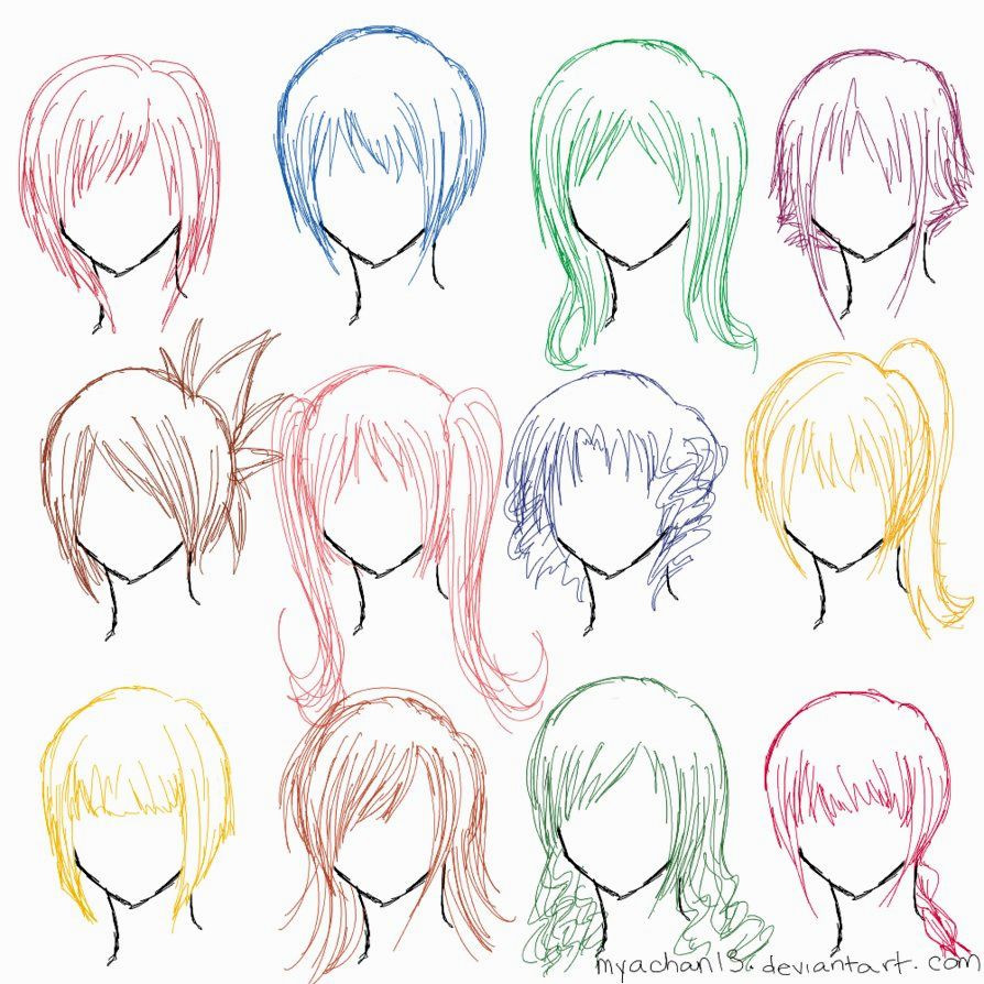 Different Anime Hairstyles
 Anime Hairstyles Drawing at GetDrawings