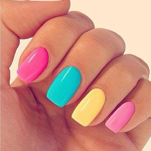 Different Color Nail Designs
 Colorful Pastel Nails s and for