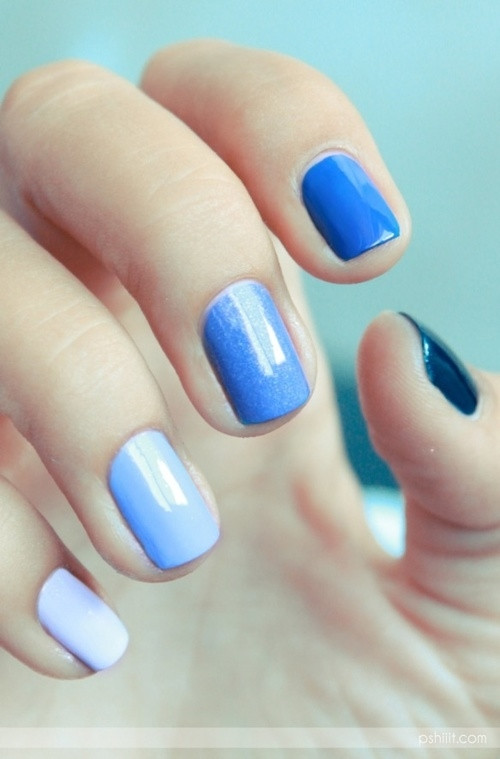 Different Color Nail Designs
 Different Shades Blue Nails s and