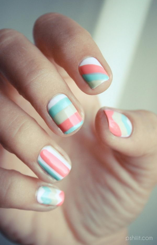 Different Color Nail Designs
 Cool Color Block Nail Designs Hative