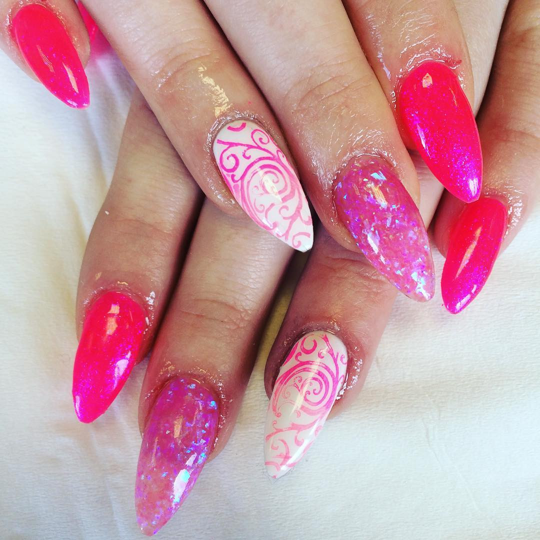Different Color Nail Designs
 25 Pink Summer Nail Arts Ideas