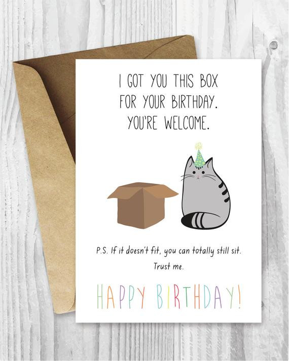 Digital Birthday Card
 Birthday Card Printable Happy Birthday Cat Digital Card