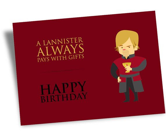 Digital Birthday Card
 Printable Digital HAPPY BIRTHDAY Game of Thrones Card